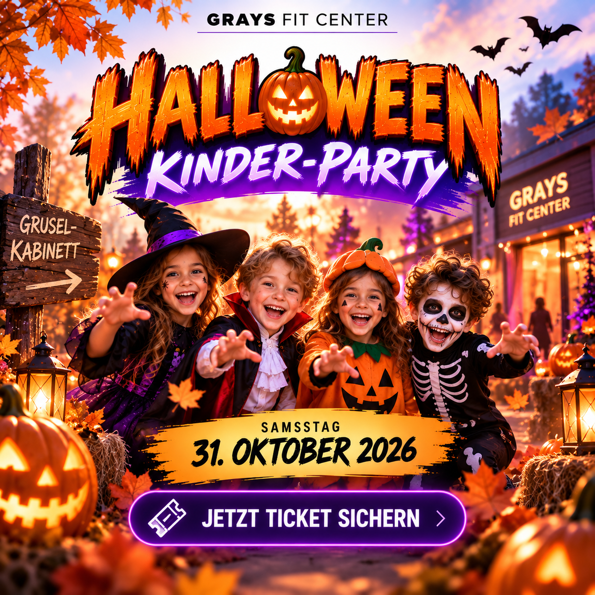 Kinder-Halloween-Party im Grays Fit Center